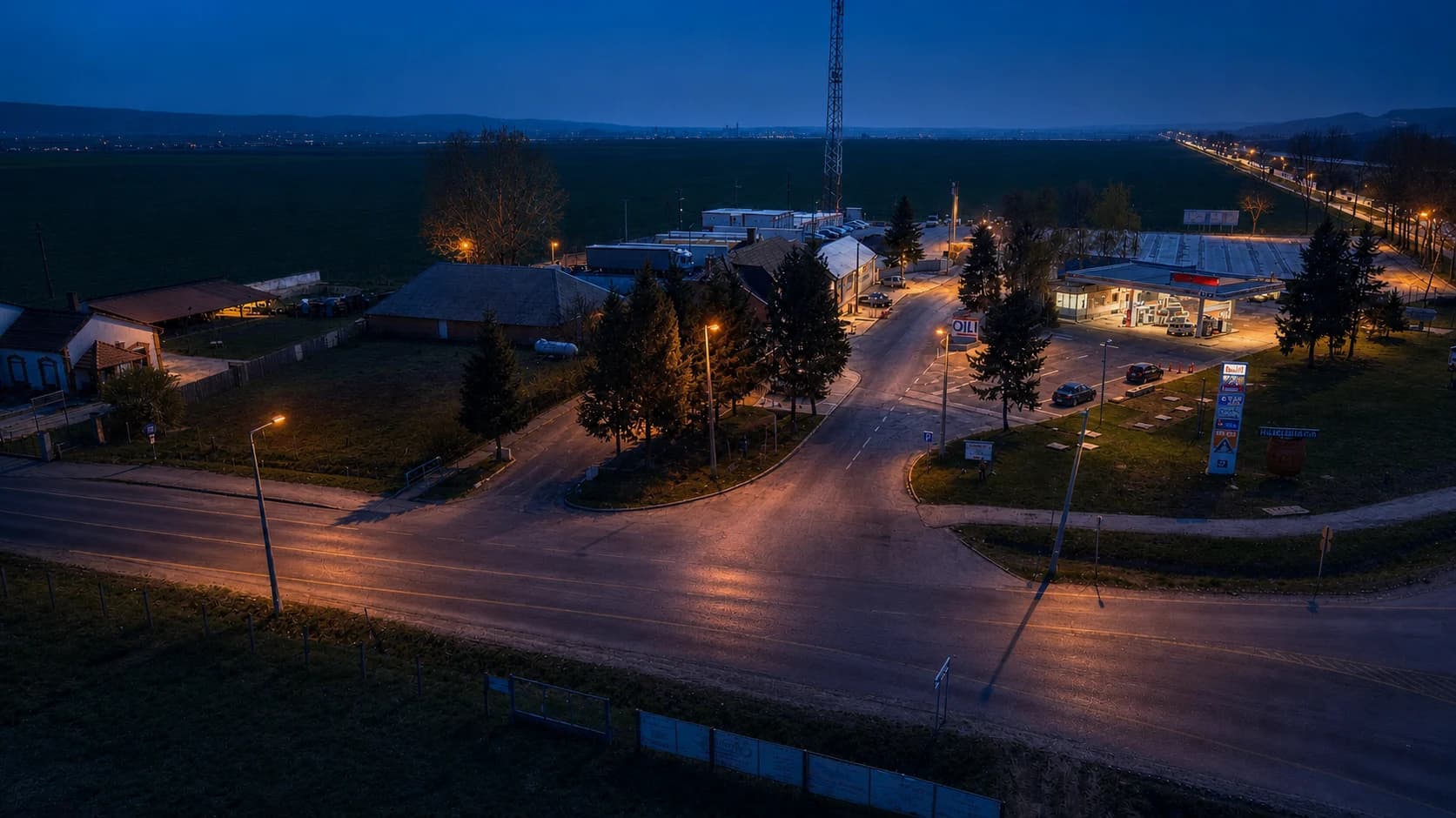 A teljes halmaji telephely drónképe