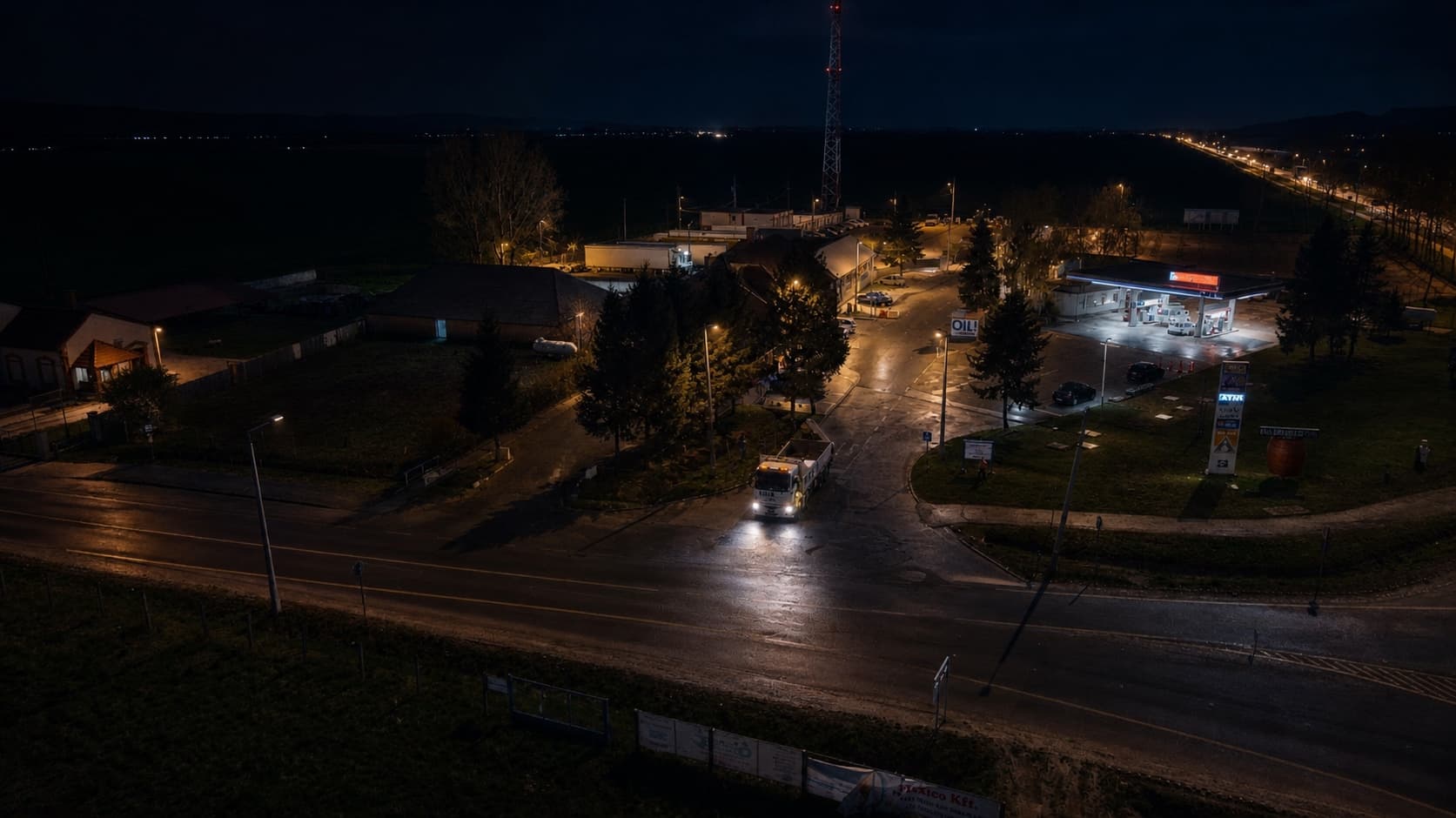 Jacek Parking Halmaj – éjszakai telephelytérkép